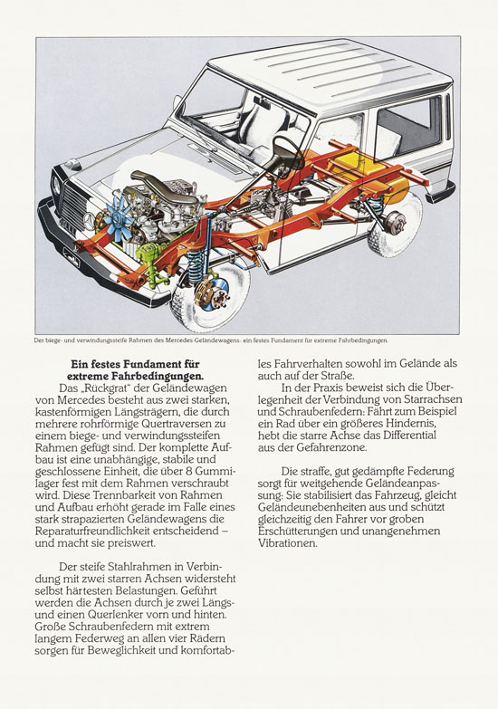 Prospekt Mercedes Benz G-Klasse 1982