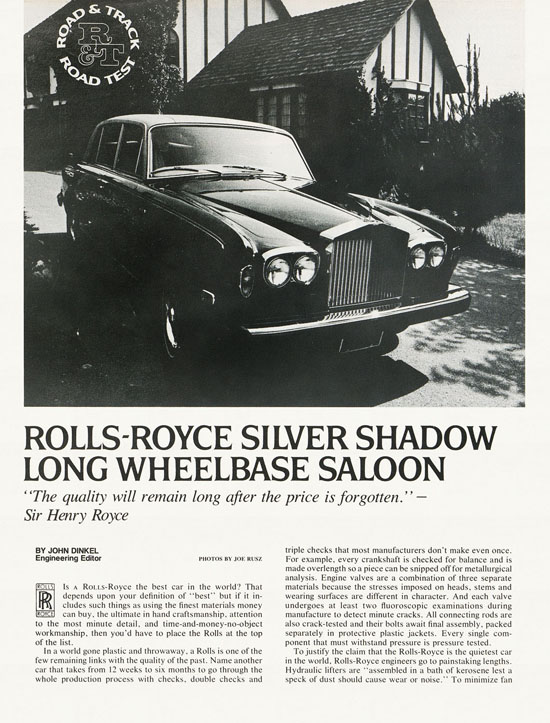 Road Test Rolls-Royce Silver Shadow 1976
