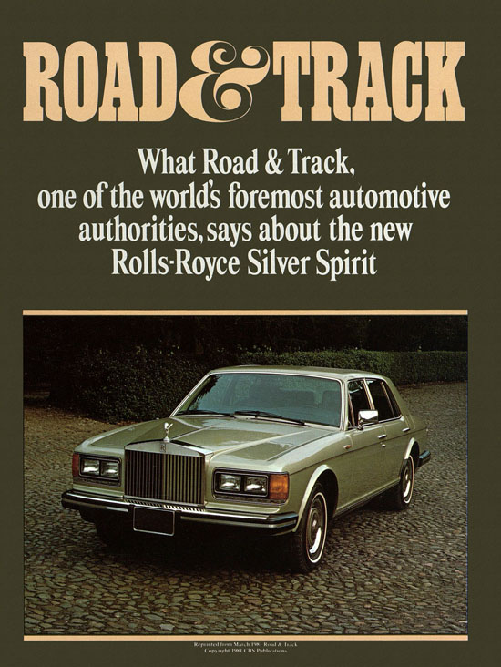 Road & Track Silver Spirit 1981