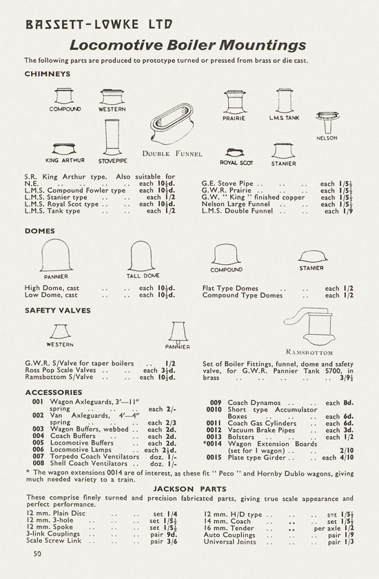 Bassett-Lowke catalogue 1962