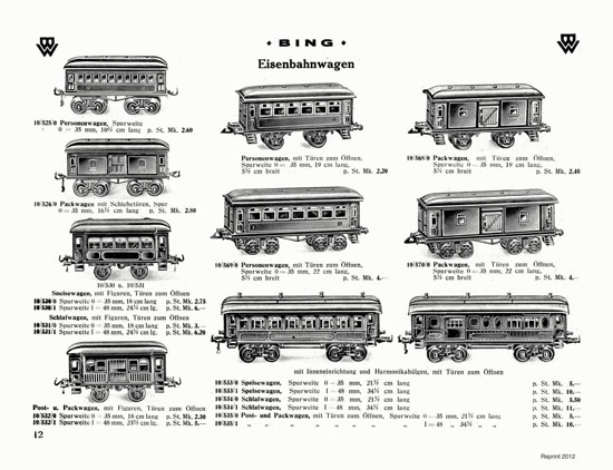 Bing Spielwaren-Katalog 1929