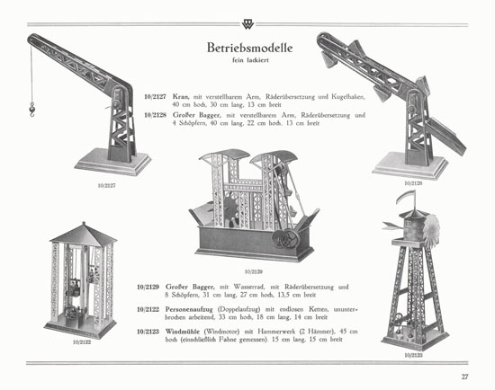 Bing Spielwaren Neuheiten 1929