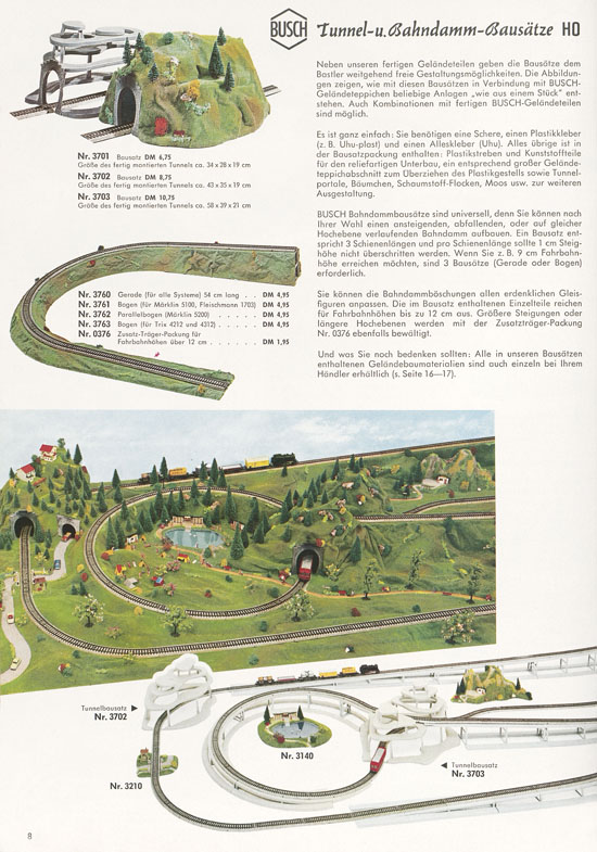 Busch Modellbahn-Zubehör Gesamtkatalog 1970-1971