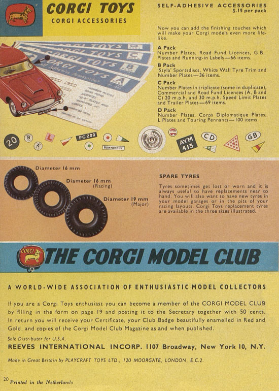 Corgi Toys catalogue 1960