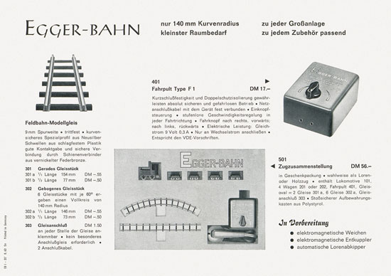 Egger-Bahn Katalog 1963