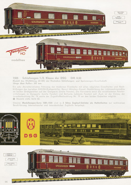 Fleischmann Katalog H0 1963-1964