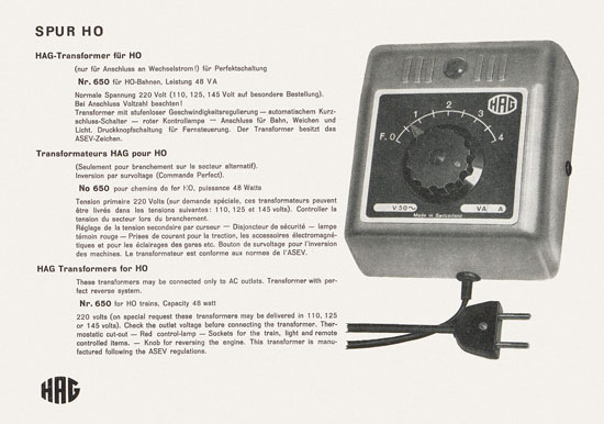 HAG Katalog 1958