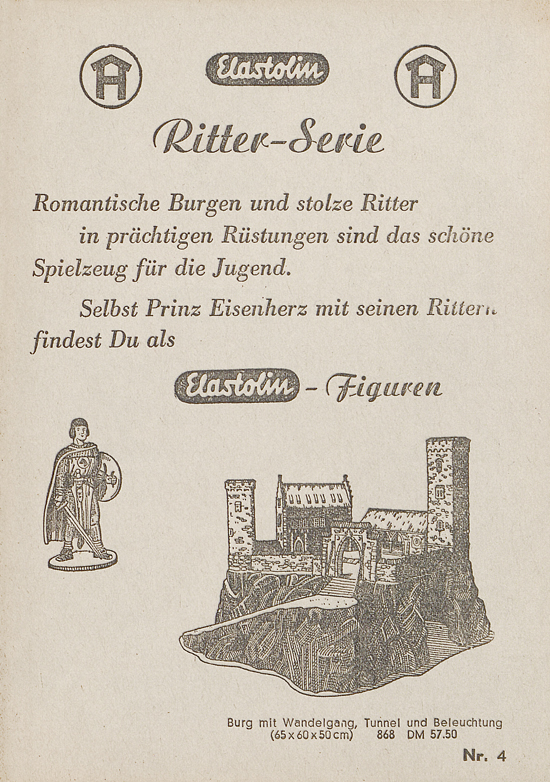 Hausser Elastolin Ritter-Serie 1950