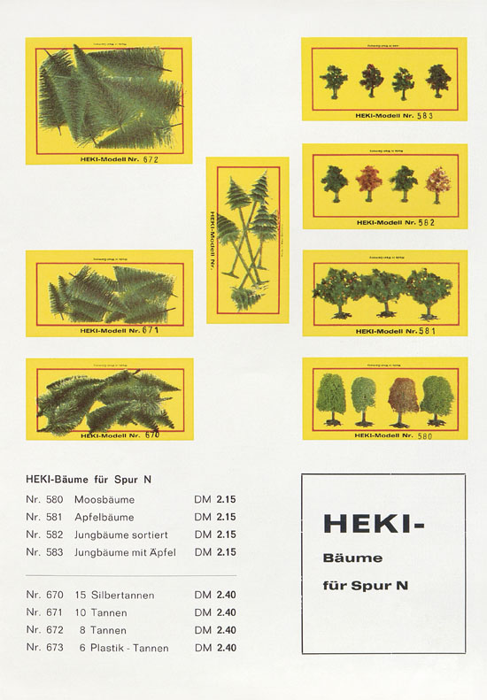 HEKI Prospekt mit Neuheiten 1975