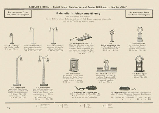 Kibri Spielwaren Katalog 1939