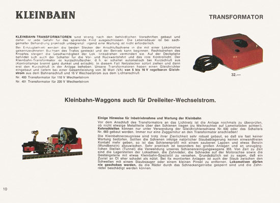 Kleinbahn Katalog 1969