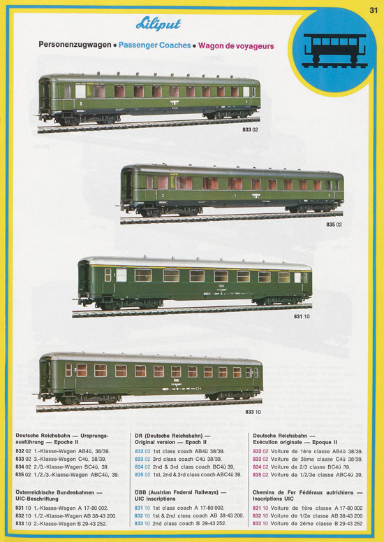 Liliput Modelleisenbahn Katalog 1975