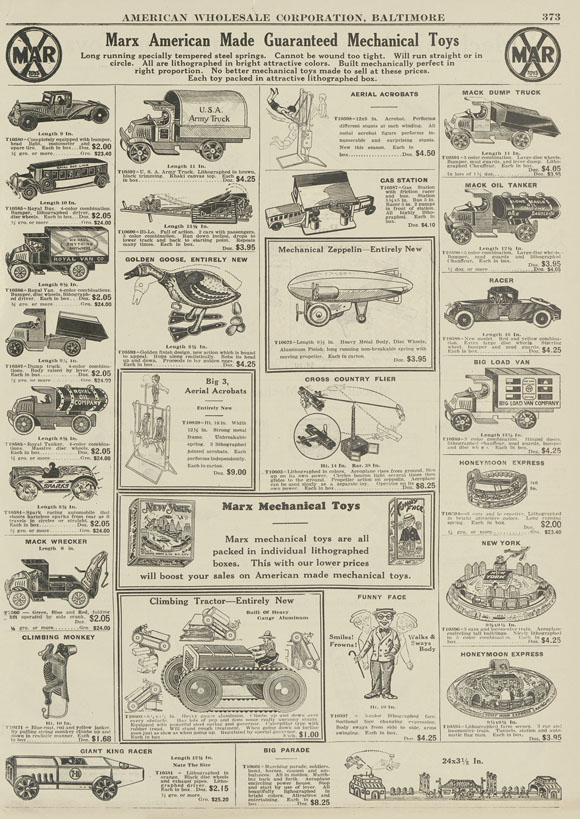 Marx Mechanical Toys 1929