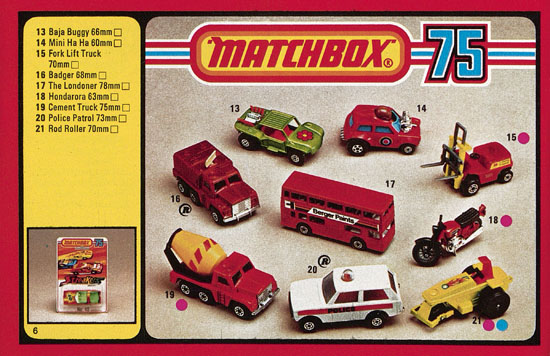 Matchbox catalogue 1977