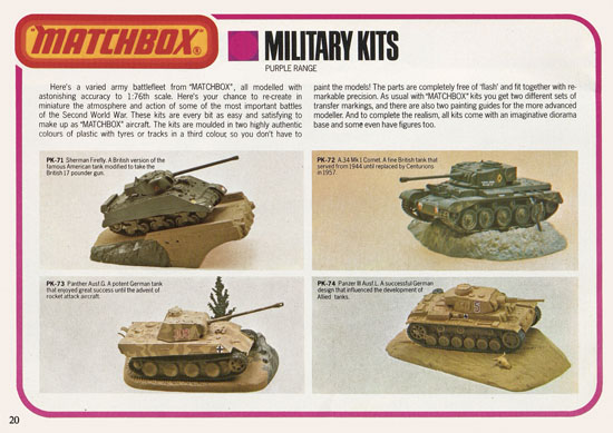 Matchbox Kits catalogue 1976