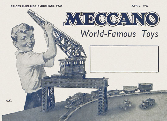 Meccano World Famous Toys catalogue 1952