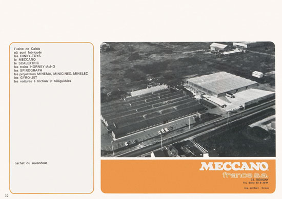 Meccano catalogue général 1972