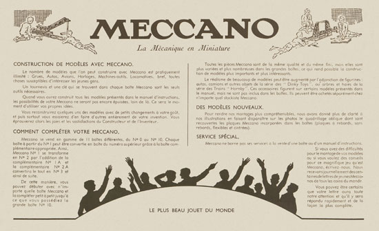 Meccano Manuel d'instructions 3 A 1950