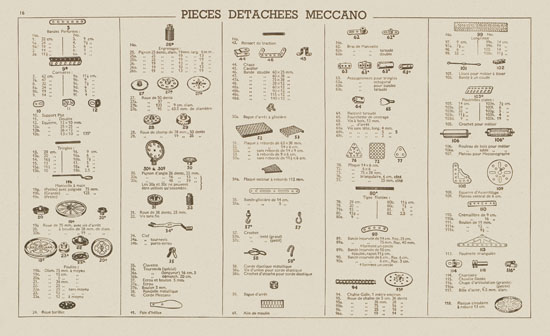 Meccano Manuel d'instructions 3 A 1950