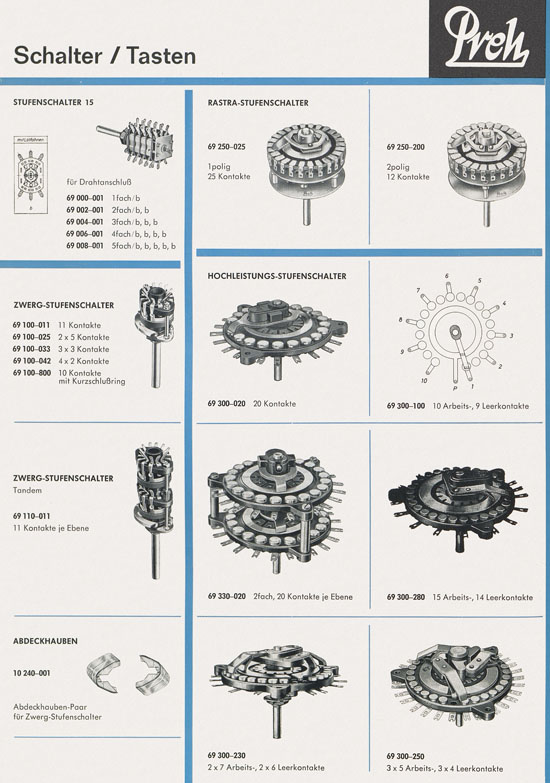 Preh-Werke Katalog Bauelemente 1969
