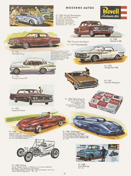 Revell Hobby Modelle Katalog 1962