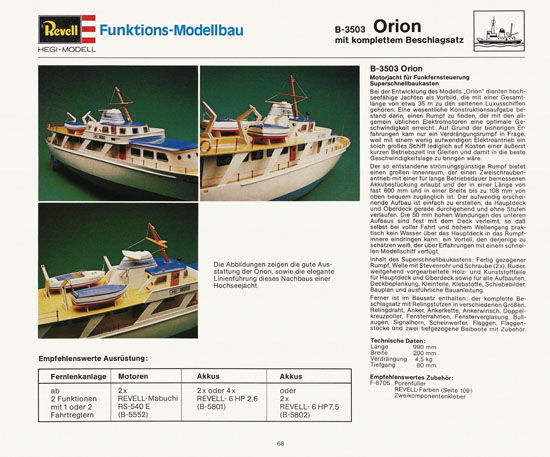 Revell Katalog Funktionsmodellbau 1978-1979