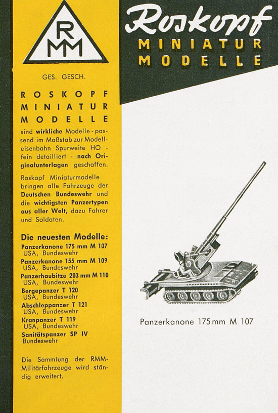 Roskopf Miniatur-Modelle 1961-1962