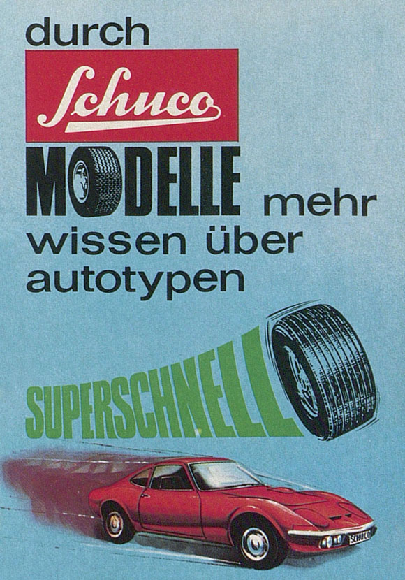 Schuco Modelle Prospekt Autotypen 1968 