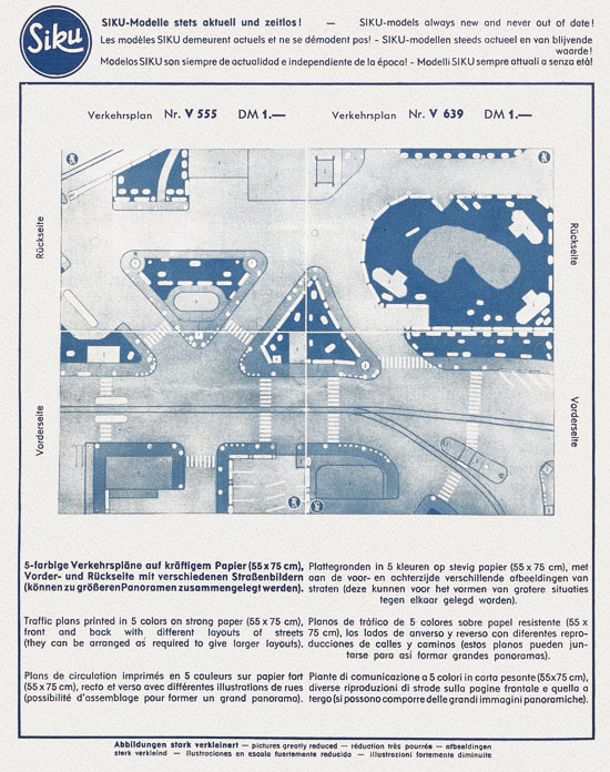 Siku Verkehrsmodelle und Flugmodelle Katalog 1961
