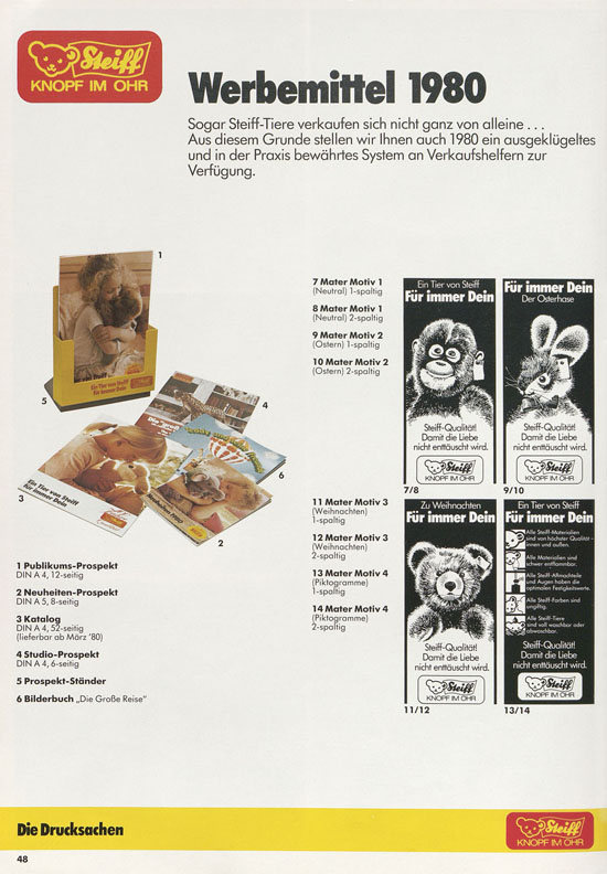 Margarete Steiff Verkaufsprogramm 1980