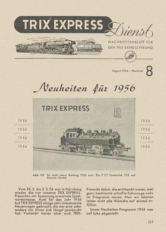Trix Express Dienst 8 1956