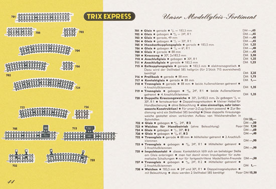 Trix Express Katalog 1961