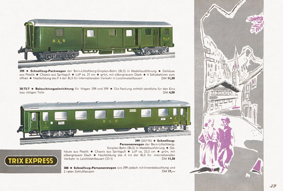 Trix Express Katalog Spur H0 1960-1961