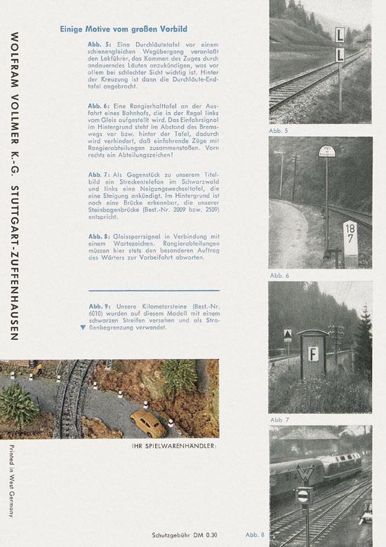 Vollmer 1000 Möglichkeiten Streckenbild und Oberleitungsbau 1961