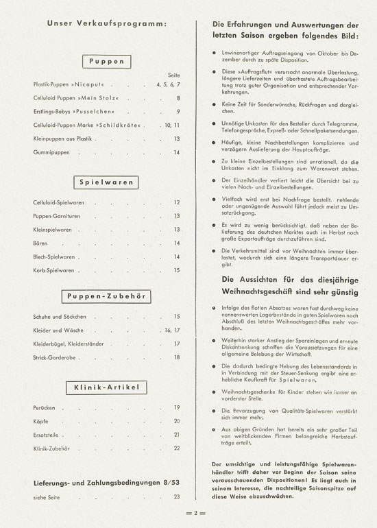 Wernicke Katalog 1953-1954