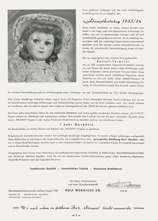 Wernicke Katalog 1953-1954