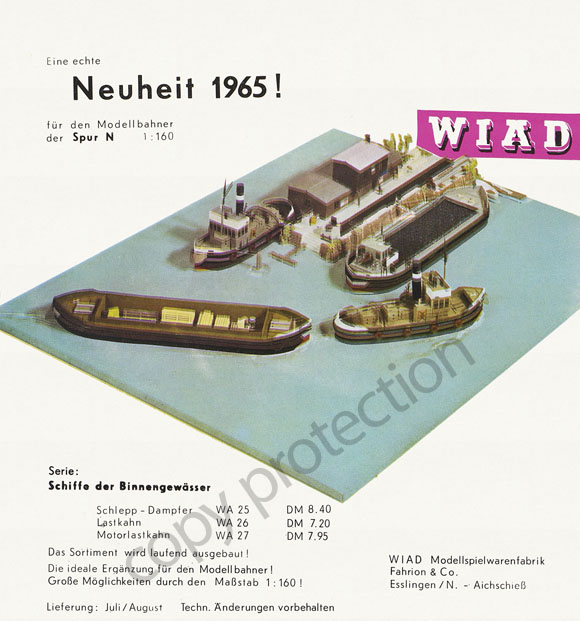 Wiad Neuheiten 1965 Serie Schiffe für Binnengewässer