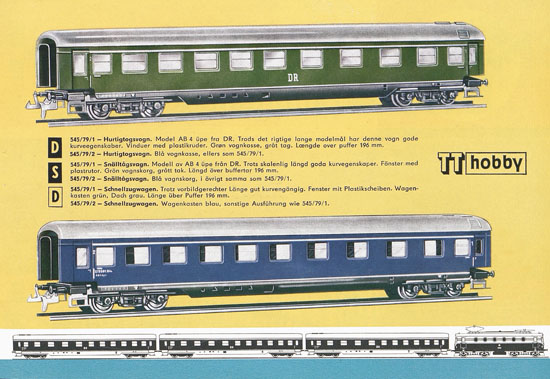 Zeuke TT-Bahnen Katalog 1967/1968