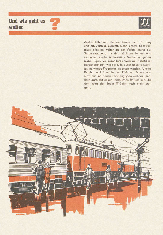 Zeuke Prospekt 10 Jahre TT-Bahnen 1958-1968
