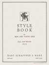 Hart Schaffner Marx Style Book for Men catalogue 1917-1918