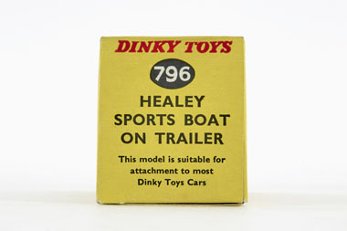 Dinky Toys 796 Healey Sports Boat on trailer OVP