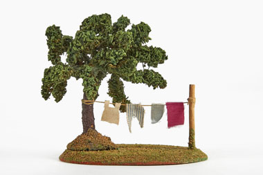 VAU-PE Nr. 500 Landschaftsgruppe Baum mit Wäscheleine