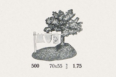 VAU-PE Nr. 500 Landschaftsgruppe Baum mit Wäscheleine