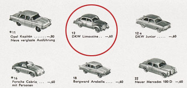 Wiking DKW Limousine