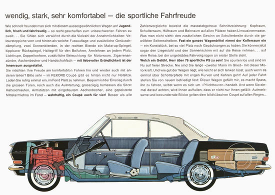 Prospekt Opel Rekord Coupé 1967