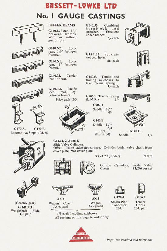 Bassett-Lowke catalogue 1960