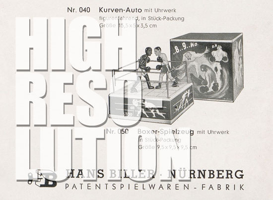 Biller-Bahn Produktblätter 1960