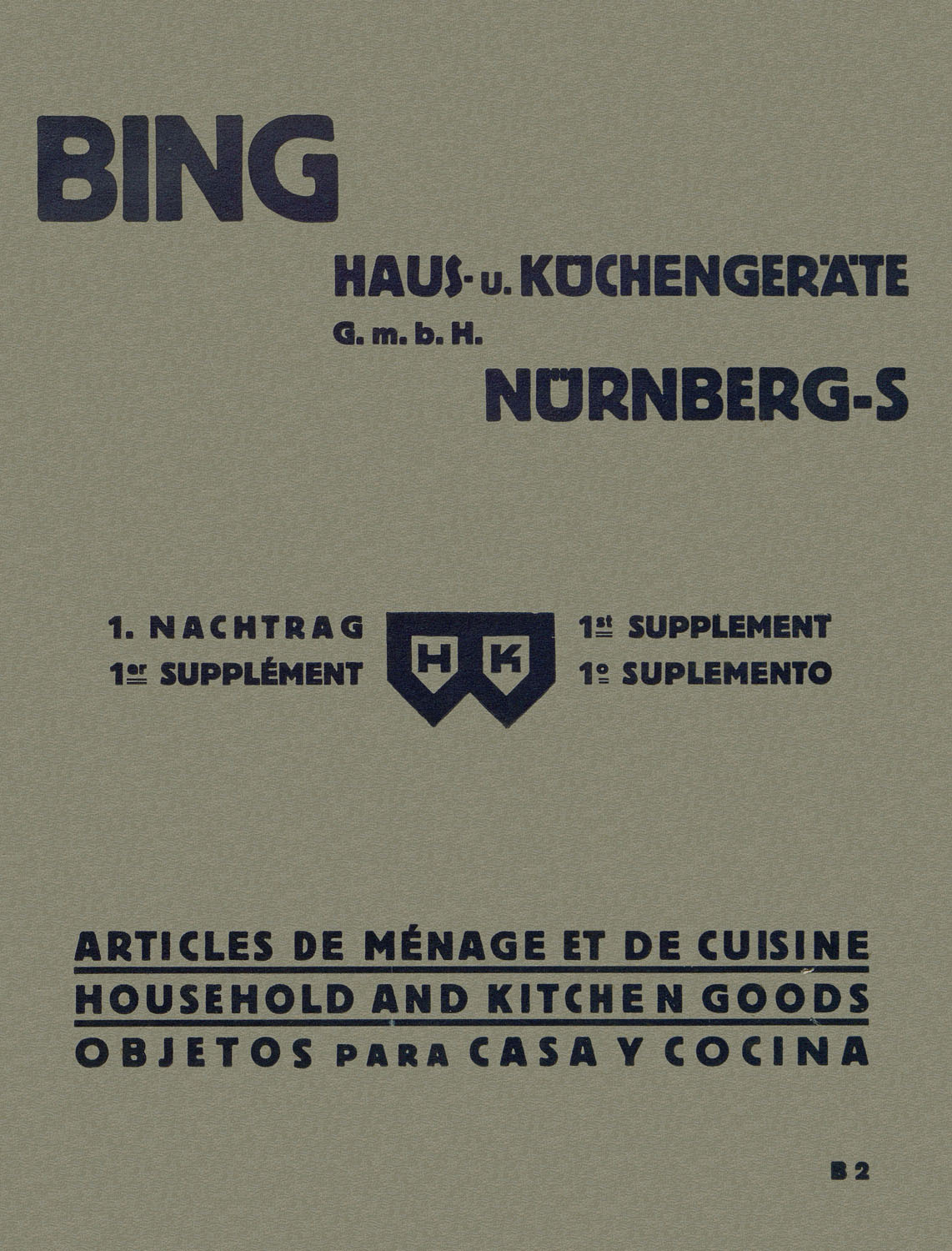Bing Hausgeräte Küchengeräte 1936