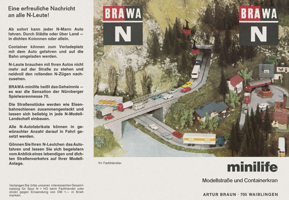 Brawa Faltblatt Neuheiten N 1970