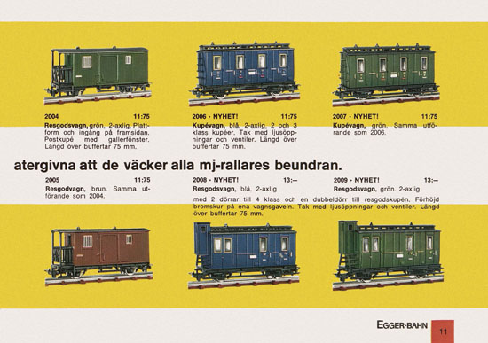 Egger-Bahn Katalog Sverige 1966-1967